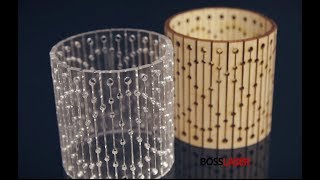 Laser Cut Bendable Wood amp Acrylic  Living Hinge Bracelet  Boss Laser [upl. by Oliva30]