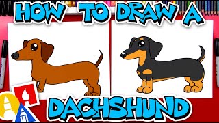 How To Draw A Dachshund [upl. by Aneetsirk]