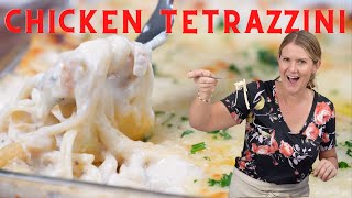 Creamy Chicken Tetrazzini Recipe Quick and Easy [upl. by Adleremse358]