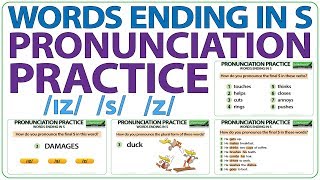 English Pronunciation Practice  How do you pronounce words ending in S [upl. by Adnical225]