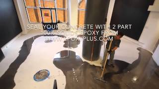 2 Part Epoxy Coating Installation On A Concrete Floor [upl. by Nosdivad925]