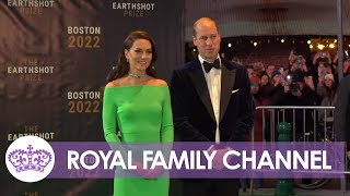 William and Kate greet stars at Earthshot Prize in Boston [upl. by Wyne]