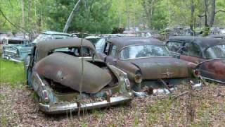 Abandoned cars in forgotten junkyard [upl. by Afatsum]