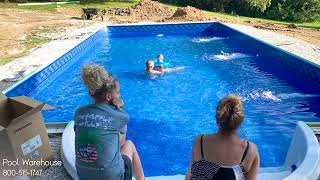 Timelapse DIY Swimming Pool Kit Construction Built By The Ahlvers Family [upl. by Einimod]