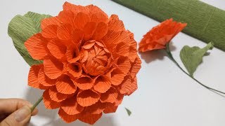 Como hacer flores de papel Dalia Super faciles y rapidas  DIY Manualidades 70 [upl. by Laraine]