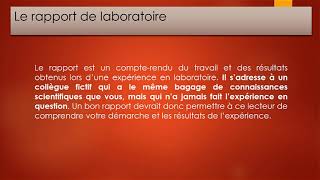 Lintroduction et le cadre théorique dans un rapport de laboratoire [upl. by Llennoj]