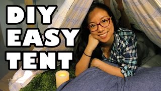 DIY How to Build an Easy Tent Fort ⛺️ Forts n Crafts ⛺️ Good Palette [upl. by Naples898]