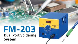 Hakko FM203 Dual Port Soldering Station — Video by American Hakko [upl. by Kauffmann103]