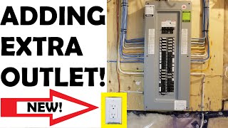 Add An Electrical Outlet Next To Breaker Panel Electrical Panel STEP BY STEP [upl. by Abad67]