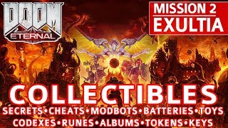 Doom Eternal  Exultia All Collectible Locations Secrets Collectibles Cheats Upgrades etc [upl. by Milicent]