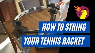 How to String a Tennis Racquet Using a Drop Weight Stringer Gamma X2 [upl. by Sheffy488]