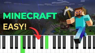 EASY Minecraft Theme  Piano Tutorial  BEGINNER [upl. by Alvis]