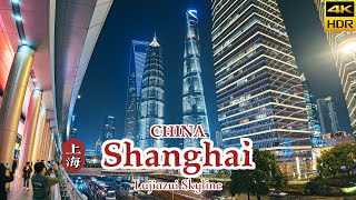 4K CHINA Shanghai Nights Discover the Enchanting Lujiazui Skyline [upl. by Bolger]