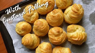 How to make Cream Puffs with easy custard filling [upl. by Priscella]