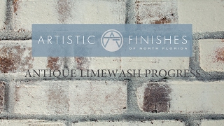 Antique Limewash on brick by Artistic Finishes [upl. by Llenad]