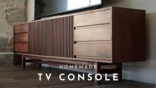 DIY 3  8ft MidCentury Modern TV Console [upl. by Aerdnod918]