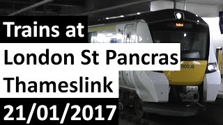 Trains at London St Pancras Thameslink 21012017 [upl. by Sisxela331]