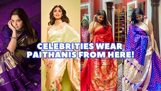 Celebrities Wear PAITHANIS from this Store Zartari Silks Pune 2000 Rs to 2 Lakh Rs [upl. by Caneghem]