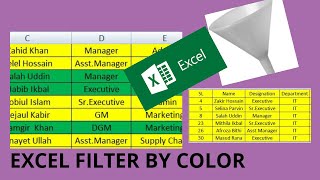 Excel filter colored cells  How to filter by color in excel [upl. by Ecikram]