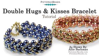 Double Hugs amp Kisses Bracelet DIY Jewelry Making Tutorial by PotomacBeads [upl. by Aracahs]