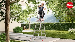 HAILO S100 ProfiLOT  AluKombileiter mit LOTSystem  Aluminium combination ladder with LOT System [upl. by Grados454]