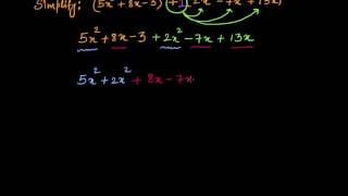 Adding polynomials Hindi  Algebraic Expressions  Class 7 India  Khan Academy [upl. by Iorio]