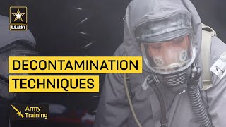 Chemical Company Soldiers Practice Decontamination Techniques [upl. by Skye]