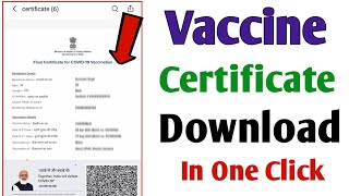 How to download covid vaccination Certificate  download Covid vaccine Certificate  Covid19 [upl. by Thecla]