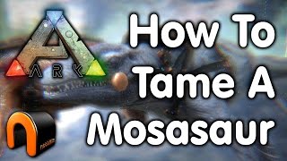 Ark Survival Evolved  HOW TO TAME A MOSASAURUS [upl. by Alika]