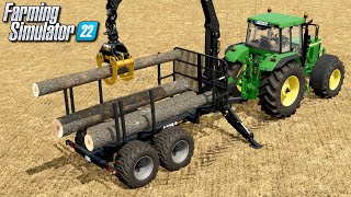 Pierwsza wycinka drzew  Farming Simulator 22  21 [upl. by Nosac]