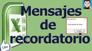 mensajes de recordatorio en EXCEL [upl. by Centeno873]