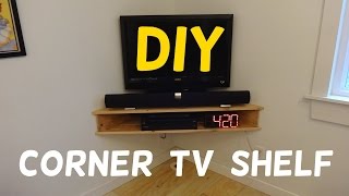 Build this Floating Corner TV Stand [upl. by Wylde200]