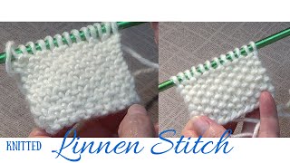 Knitted Linen Stitch [upl. by Hadley]