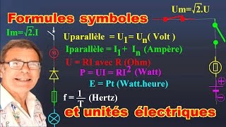 10 formules  unités et symboles d’électricité à connaître [upl. by Bertie780]