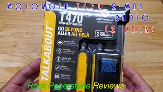 Motorola Talkabout T470 2Way Radio Black with Yellow Rechargeable 2Pack [upl. by Ahsela]