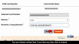 SBI RINB – How to Block Your ATM  Debit Card Online [upl. by Acira78]