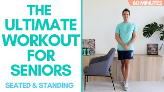 60Minute Senior Full Body Workout Seated amp Standing [upl. by Akiehs]