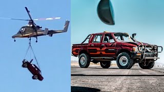 Toyota Hilux Gets Dropped 10000ft HILUX TEST 4 [upl. by Attiuqehs]