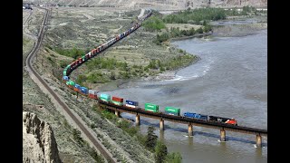 Canadian Pacific amp Canadian National railroads  Ashcroft  British Columbia  May 2018 [upl. by Mcclenaghan]