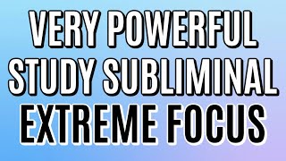 Study Subliminal  Improve Concentration Focus and Memory [upl. by Garek]