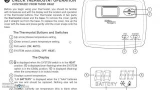 White Rodgers Thermostat Manual [upl. by Esom]