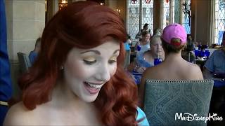 Ariel Greets Guests at Cinderellas Royal Table in Walt Disney World [upl. by Marchese]