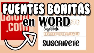 Como descargar fuentes bonitas para word [upl. by Alfy313]