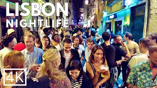 LISBON NIGHTLIFE Bairro Alto Walking Tour September 2023 ASMR 4K [upl. by Demmahom419]