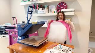 HTV T Shirt Tutorial with Heat Press for Silhouette Beginners [upl. by Euginomod932]