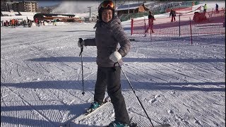 Beginner ski lesson 1 with Deb Armstrong intro equipment and movement [upl. by Henni846]