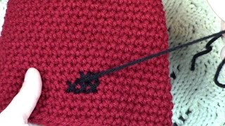 How to CrossStitch Into Crochet Fabric Tutorial [upl. by Midas]