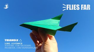 EASY PAPER AIRPLANES for KIDS  How to make a Paper Airplane thatFlies  Triangle [upl. by Adila]