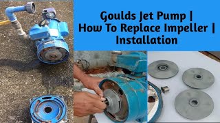 Goulds Jet Pump  How To Replace Impeller  Installation [upl. by Aynotahs]