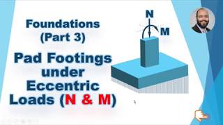 How to Design Pad Footings under Eccentric Loading N and M Design of reinforced concrete footings [upl. by Julee]